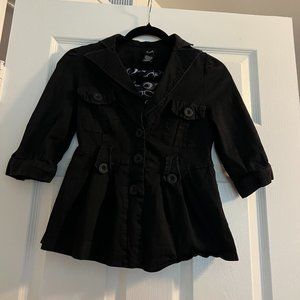 Rhapsody Black Quarter-Sleeve Blazer